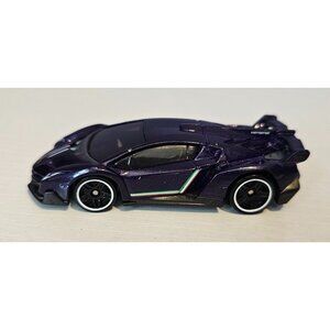 Hot Wheels 2013 Mattel Lamborghini Veneno Die-Cast Toy Car Purple 3" 1:64 Scale